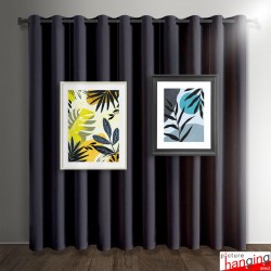 Picture Hanging In Front Of Curtains - Transparent Cord & Steel Cable Kits, No Tools Needed!