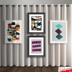 Picture Chains In Front Of Curtains - Frame Hanging Chain Kits, No Tools Needed!