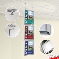 Ceiling Grid Clip Frame Display Set - Hang Adverts From Suspended Ceilings!