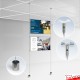 Suspended Ceiling-to-Floor Twist-On Wire & Weight Set - Cable Display Fitting