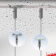 Suspended Ceiling-to-Floor Twist-On Fixed Wire Set - Cable Display for Grid False Ceilings