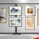 Freestanding Picture Hanging Partition - Solution for Listed Buildings, Glass Walls & Window Displays!