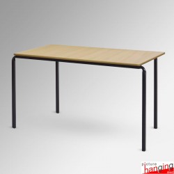 Rectangular Stackable School Table - Beechwood Wooden Classroom Table Top