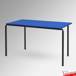 Rectangular Blue Stackable School Table - Blue Wooden Classroom Table Top