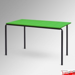 Rectangular Lime Green Stackable School Table - Green Wooden Classroom Table Top