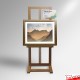 Display Upright Easel With Info Shelf
