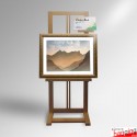 Display Upright Easel With Info Shelf