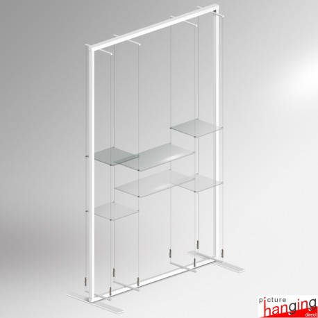 Freestanding Glass Shelf Display - Shelving Unit for Windows, Exhibitions & Listed Buildings!