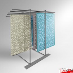 Exhibition Carpet Display Stand - Freestanding Rug & Tapestry Browser