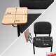 Black Lecture Chair - Soft Padded Seat & Writing Tablet, Stackable Chairs