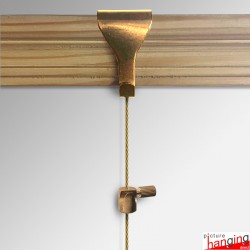Brass Cable & Brass Moulding Hook Kit - Hang 20kg Frames on Dado Rails!