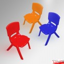 Coloured Plastic Chairs for Kids - Stackable Party Chair for Playschool & Nursery (Ages 2 to 6 Years)