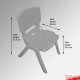Coloured Plastic Chairs for Kids - Stackable Party Chair for Playschool & Nursery (Ages 2 to 6 Years)