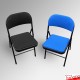 Folding Fabric Office Chairs - Padded Seating for Business & Education (Colours: Black & Blue)
