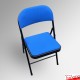 Folding Fabric Office Chairs - Padded Seating for Business & Education (Colours: Black & Blue)