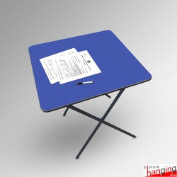Coloured Foldable Exam Desk - Folding Square Table (Colours: Red, Blue, Green, Dark Oak)