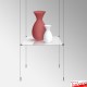 Suspended Glass Shelf Kit - Cable Display System & Fittings Only, No Glass!