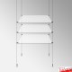 Suspended Glass Shelf Units - Complete Cable System & Glass Shelving Included!