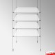 Suspended Glass Shelf Units - Complete Cable System & Glass Shelving Included!