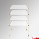 Gold Cable Glass Shelf Units - Complete Gold Cable System & Clear Glass Shelving!