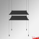 Suspended Black Glass Shelf Units - Complete Black Cable System & Black Shelves!
