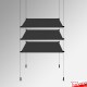 Suspended Black Glass Shelf Units - Complete Black Cable System & Black Shelves!