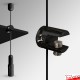 Suspended Black Glass Shelf Units - Complete Black Cable System & Black Shelves!