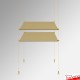 Suspended Gold Glass Shelf Units - Complete Gold Cable System & Gold Shelves!