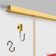 P Rail Picture Chain System - Ceiling Picture Rail & Hanging Chains, Complete