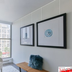 U Rail Picture Chain System - Ceiling Picture Rail & Hanging Chains (Complete Gallery System)