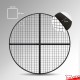 Ceiling Round Mesh Hanging Kit - Suspension Cables & 122cm Circle Grid Panel, Various Colours