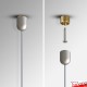 Ceiling Round Mesh Hanging Kit - Suspension Cables & 122cm Circle Grid Panel, Various Colours