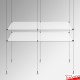 Suspended Glass Shelf Units - Complete Cable System & Glass Shelving Included!