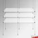 Suspended Glass Shelf Units - Complete Cable System & Glass Shelving Included!