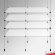 Black Cable Glass Shelf Units - Complete Black Cable System & Clear Glass Shelving!