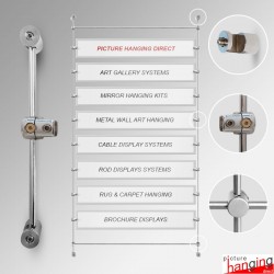 Wall-to-Wall Acrylic Signage Rod Display Kit - Standoff Sign Fittings Only (No Acrylic Panels)