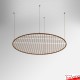 Ceiling Round Mesh Hanging Kit - Suspension Cables & 122cm Circle Grid Panel, Various Colours