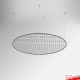Ceiling Round Mesh Hanging Kit - Suspension Cables & 122cm Circle Grid Panel, Various Colours