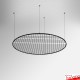 Ceiling Round Mesh Hanging Kit - Suspension Cables & 122cm Circle Grid Panel, Various Colours