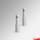 Wall Rod Display Fittings - Top & Bottom, Wall-to-Wall (6mm Round Rods)