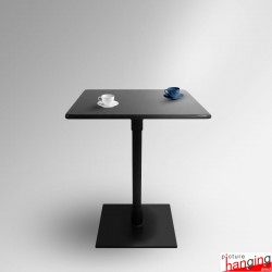 Small Stone Bistro Table, 60cm - Square Granite Tabletop (Seats 2 People)