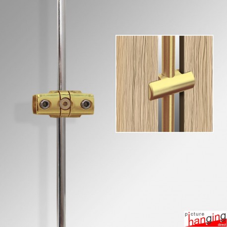 Coloured Rod Double Panel Support / Clamp (Vertical)