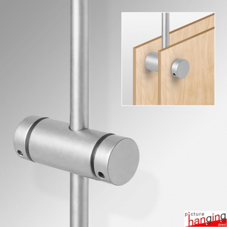 Double Panel Hole Rod Support - Double-Sided (Hang 2 Signage Boards with Holes, Back-to-Back)