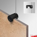 Black Top/Bottom Panel Support (10mm) - Exhibit Boards & Tiles On Black Cable Displays