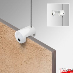 White Top/Bottom Panel Support (10mm) - Exhibit Boards & Tiles On White Cable Displays