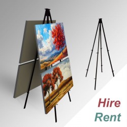 [HIRE] Back-to-Back Double Greco Metal Easel 160cm - Display 4 Pictures