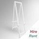 [HIRE] Back to Back Tall Wooden Easel (Double-sided Folding H-frame)