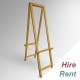 [HIRE] Back to Back Tall Wooden Easel (Double-sided Folding H-frame)