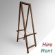 [HIRE] Back to Back Tall Wooden Easel (Double-sided Folding H-frame)
