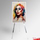 Chrome Greco Easel 160cm - Metal Art Tripod Stand